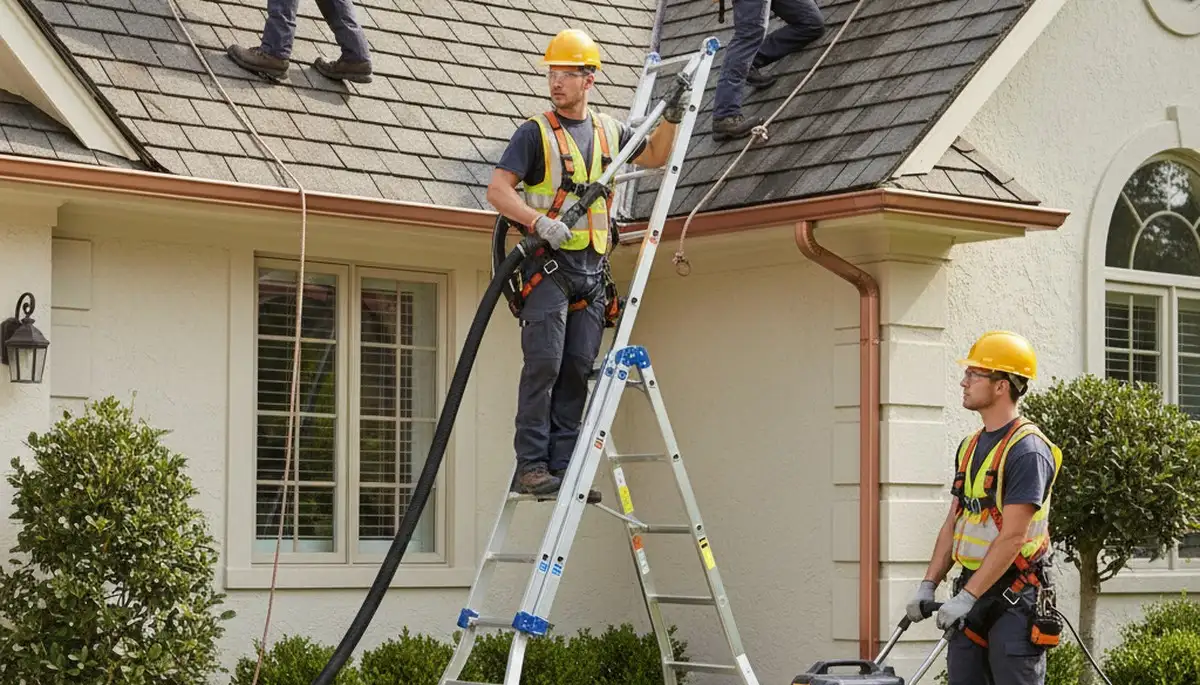 Professional gutter cleaning service in Spokane, WA for home protection and water damage prevention