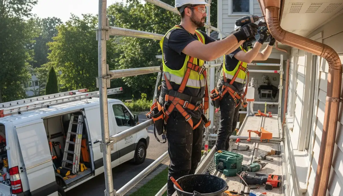 Spokane, WA gutter repair on a home exterior by FX Remodeling & Exteriors