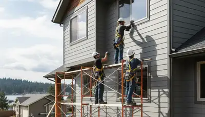 Vinyl siding installation for Spokane, WA home by a professional siding contractor