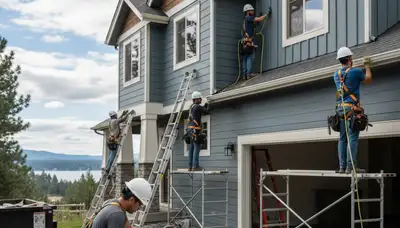 Vinyl siding installation in Spokane, WA by a professional siding contractor