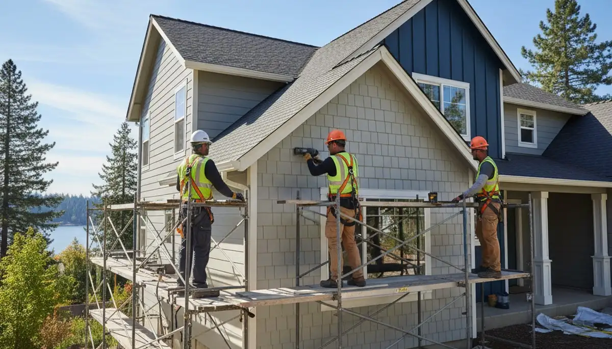 Vinyl siding installation in Spokane, WA for a residential exterior upgrade