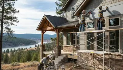 Vinyl siding installation in Spokane, WA for a residential exterior upgrade