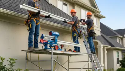 Seamless gutter installation in Spokane, WA for home water protection and winter durability