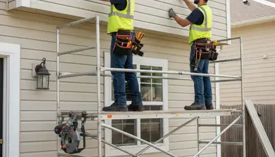Vinyl siding repair on Spokane, WA home exterior by FX Remodeling & Exteriors